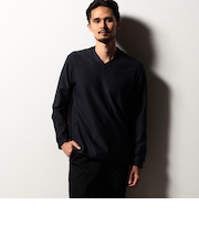 【RIELABO】ジャカードハイテンション Vネックプルオーバー