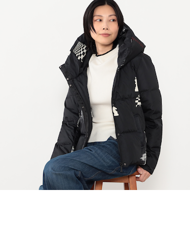 【WALDO】チェス柄ダウンブルゾン