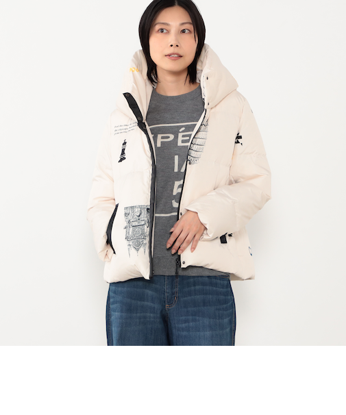 【WALDO】チェス柄ダウンブルゾン