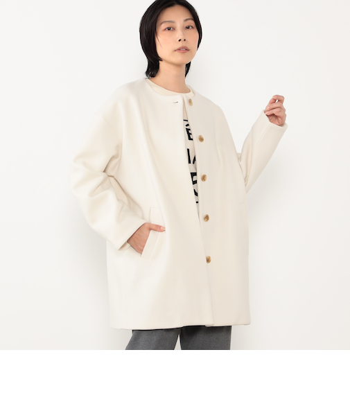 【WALDO】スタンドカラーコクーンコート