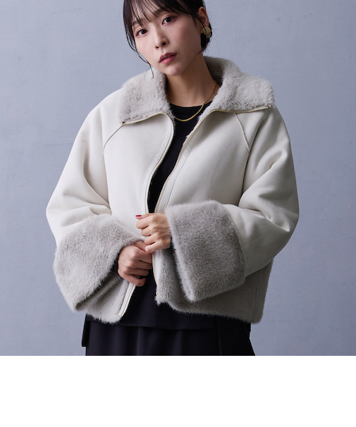 フェイクムートンブルゾン