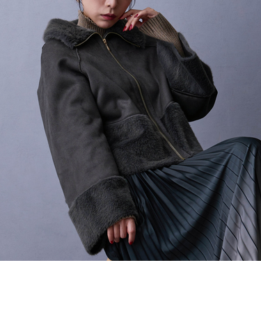 フェイクムートンブルゾン