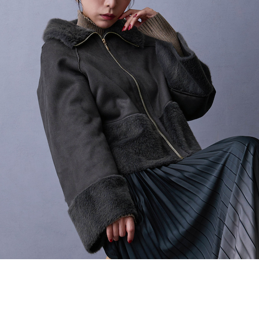 フェイクムートンブルゾン