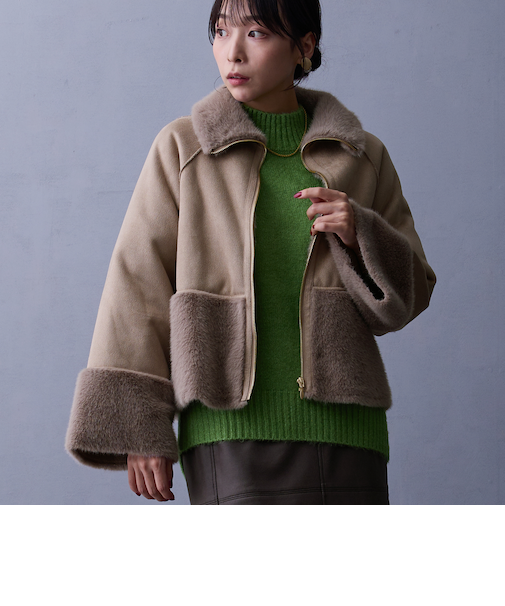 フェイクムートンブルゾン