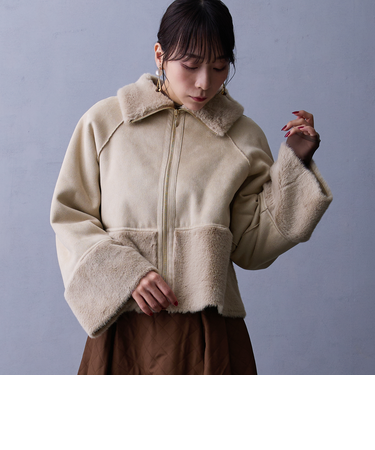 フェイクムートンブルゾン