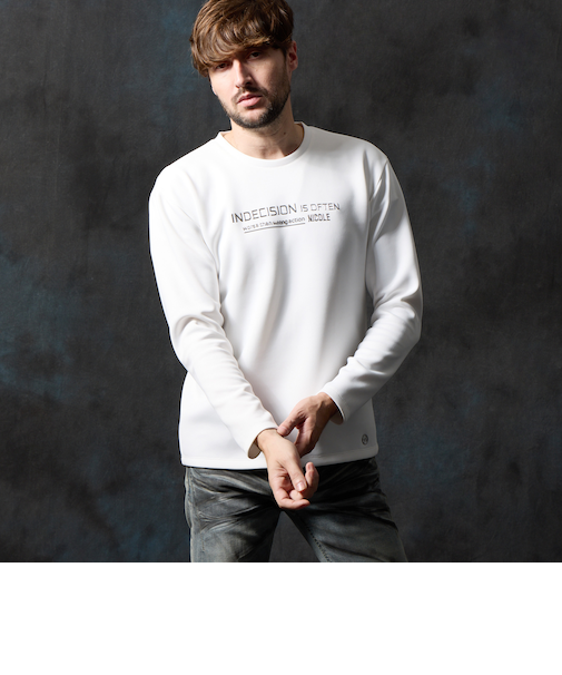 ストレッチポンチジェルプリント長袖Ｔシャツ