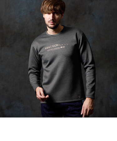 ストレッチポンチジェルプリント長袖Ｔシャツ