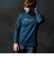 ストレッチポンチジェルプリント長袖Tシャツ