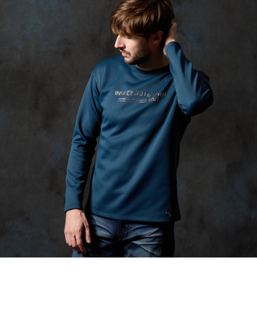 ストレッチポンチジェルプリント長袖Ｔシャツ