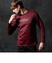 ストレッチポンチジェルプリント長袖Tシャツ