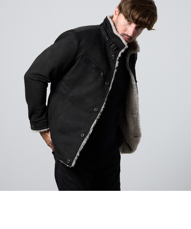 裏ボアムートン風スタンドブルゾン