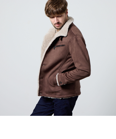 裏ボアムートン風スタンドブルゾン