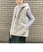 リバーシブルファーベスト