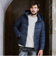 フードプリント中綿ブルゾン