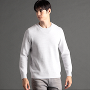 メランジベロア クルーネックニット