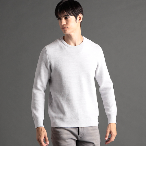 メランジベロア クルーネックニット