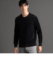 メランジベロア クルーネックニット