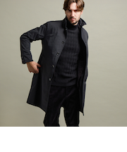 【HIDEAWAYS BLACK】ベストライナー付きステンカラーコート