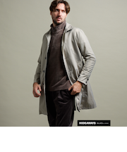 【HIDEAWAYS BLACK】ベストライナー付きステンカラーコート