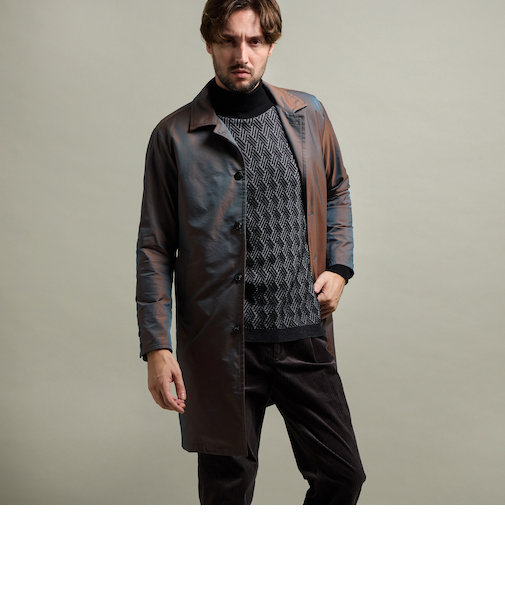 【HIDEAWAYS BLACK】ベストライナー付きステンカラーコート