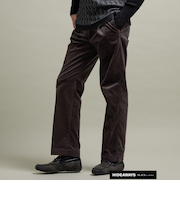 【HIDEAWAYS BLACK】コーデュロイワンタックイージースラックス