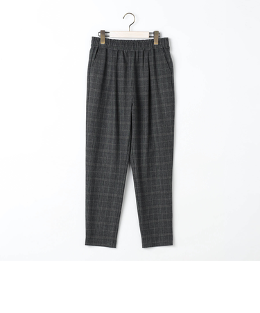 【WALDO】グレンチェック両面起毛トラックパンツ