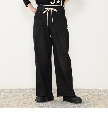 【WALDO】ドロストワイドデニムパンツ