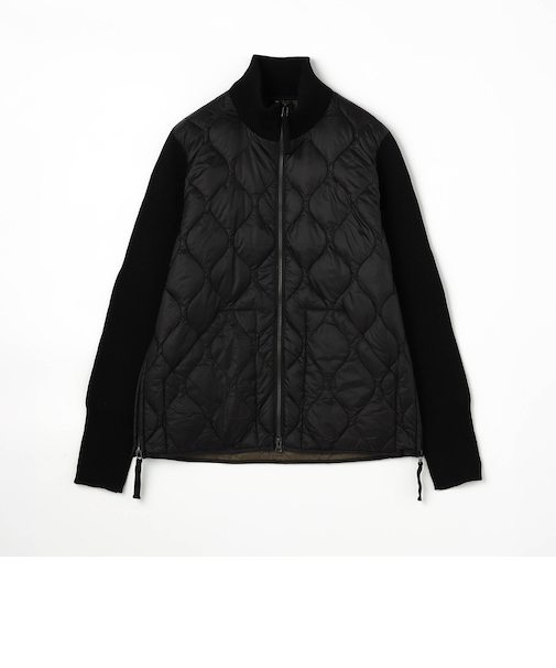 【TAION】ミリタリーハイネックニット切り替えダウンブルゾン