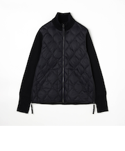 【TAION】ミリタリーハイネックニット切り替えダウンブルゾン