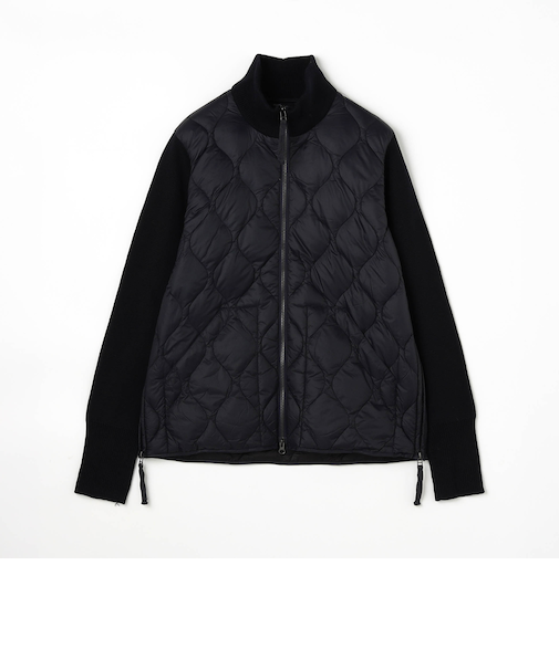 【TAION】ミリタリーハイネックニット切り替えダウンブルゾン