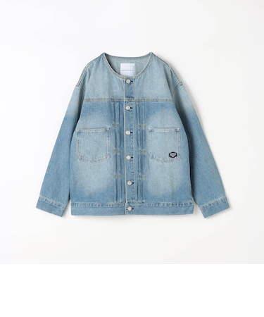 【BROOKLYN OVERALL】ノーカラーデニムジャケット