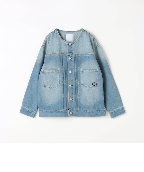 【BROOKLYN OVERALL】ノーカラーデニムジャケット