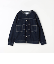 【BROOKLYN OVERALL】ノーカラーデニムジャケット