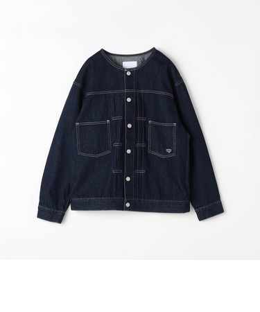 【BROOKLYN OVERALL】ノーカラーデニムジャケット