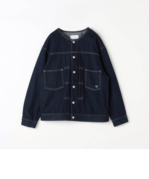 【BROOKLYN OVERALL】ノーカラーデニムジャケット