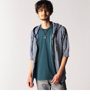 ラッセルレース5分袖フードパーカー