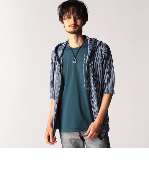 ラッセルレース5分袖フードパーカー