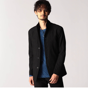 エステルクレープ スタンドカラーカヴァーオールジャケット