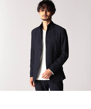 エステルクレープ スタンドカラーカヴァーオールジャケット