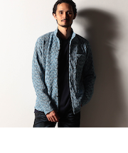 【RIELABO】カラフルプリーツジャカードシャツ