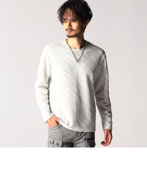 スプレー風ボカシプリントカットソー