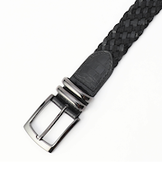 【RIELABO】エンボスイタリアンレザー メッシュベルト