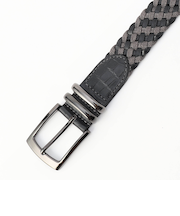 【RIELABO】エンボスイタリアンレザー メッシュベルト