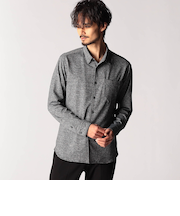 メランジショートレギュラーカラーシャツ