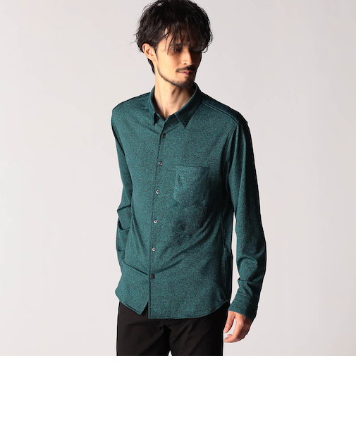 メランジショートレギュラーカラーシャツ