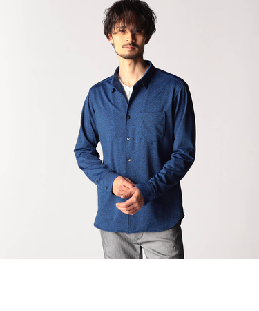 メランジショートレギュラーカラーシャツ