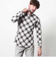 オンブレチェックショートレギュラーシャツ