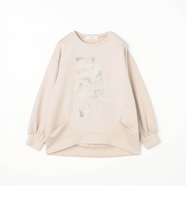【WALDO】箔入りプリントプルオーバー