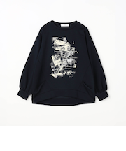 【WALDO】箔入りプリントプルオーバー