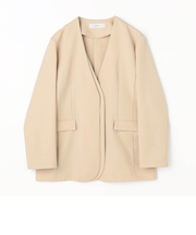 【WALDO】レイヤード風ノーカラージャケット